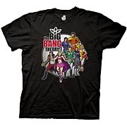Big Bang Theory Comic Book Extruded Logo Black T-Shirt
